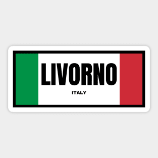 Livorno City in Italian Flag Colors Sticker